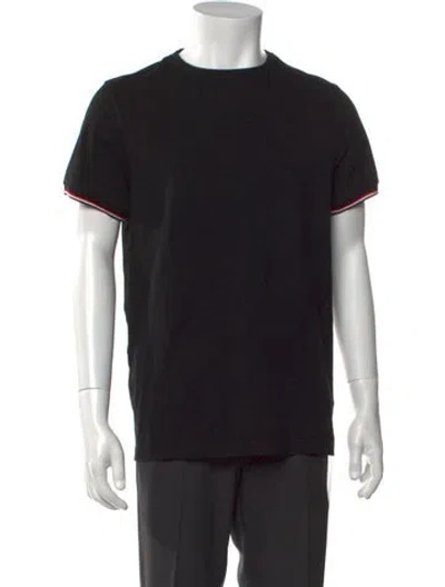 Pre-owned Moncler Crew Neck Short Sleeve T-shirt In Black