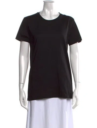 Pre-owned Moncler Crew Neck Short Sleeve T-shirt In Black