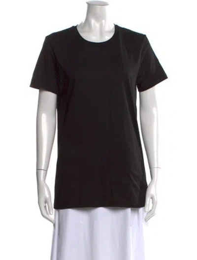 Pre-owned Moncler Crew Neck Short Sleeve T-shirt In Black