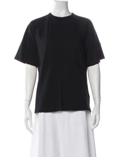 Pre-owned Moncler Crew Neck Short Sleeve T-shirt In Black