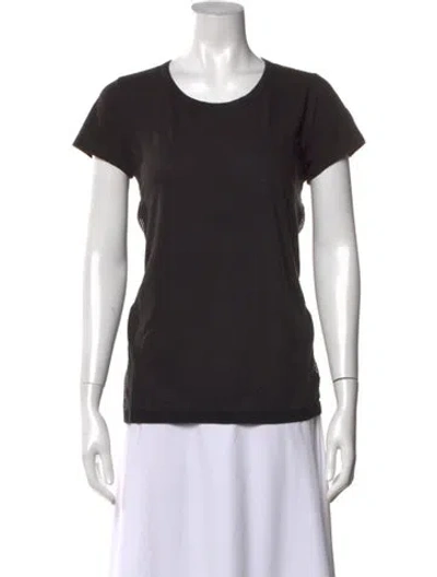 Pre-owned Moncler Crew Neck Short Sleeve T-shirt In Black