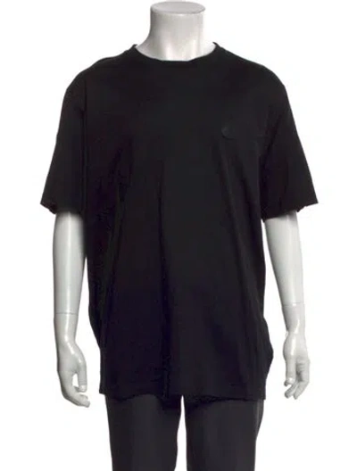 Pre-owned Moncler Crew Neck Short Sleeve T-shirt In Black