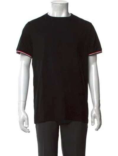 Pre-owned Moncler Crew Neck Short Sleeve T-shirt In Black