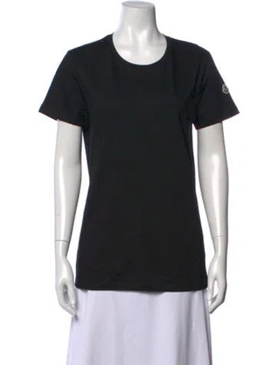 Pre-owned Moncler Crew Neck Short Sleeve T-shirt In Black