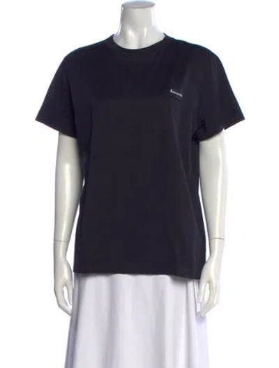 Pre-owned Moncler Crew Neck Short Sleeve T-shirt In Black