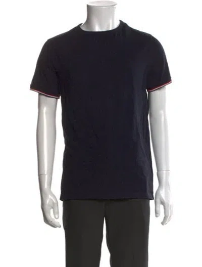 Pre-owned Moncler Crew Neck Short Sleeve T-shirt In Blue
