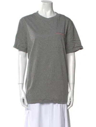 Pre-owned Moncler Crew Neck Short Sleeve T-shirt In Gray