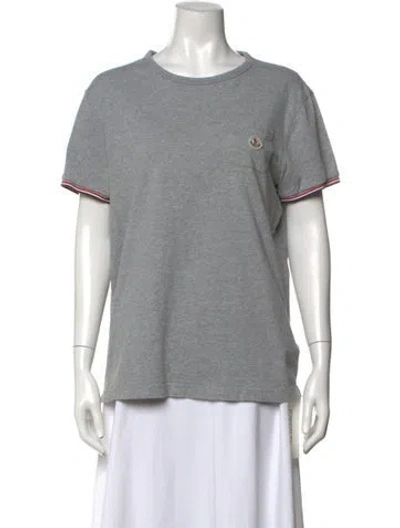 Pre-owned Moncler Crew Neck Short Sleeve T-shirt In Gray