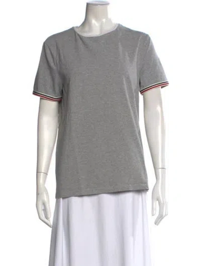 Pre-owned Moncler Crew Neck Short Sleeve T-shirt In Gray