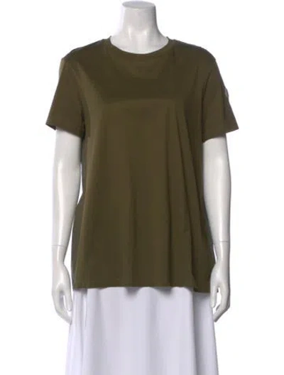 Pre-owned Moncler Crew Neck Short Sleeve T-shirt In Green