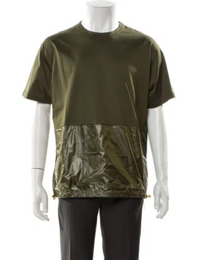 Pre-owned Moncler Crew Neck Short Sleeve T-shirt In Green
