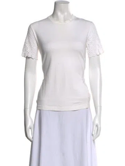 Pre-owned Moncler Crew Neck Short Sleeve T-shirt In Neutral