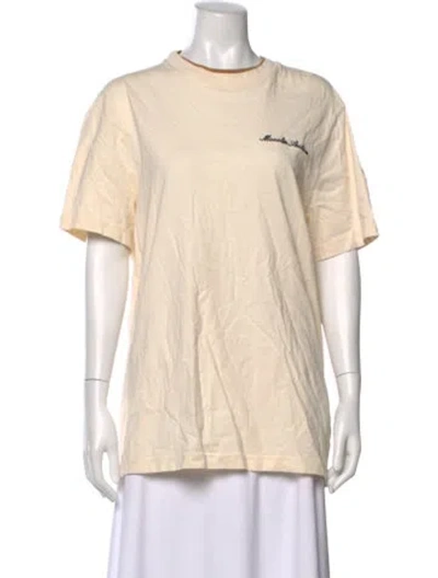 Pre-owned Moncler Crew Neck Short Sleeve T-shirt In Neutral