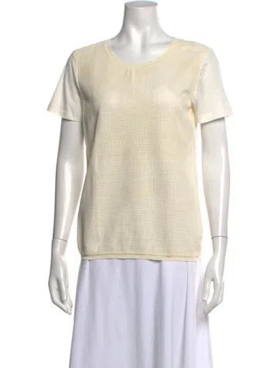 Pre-owned Moncler Crew Neck Short Sleeve T-shirt In Neutrals