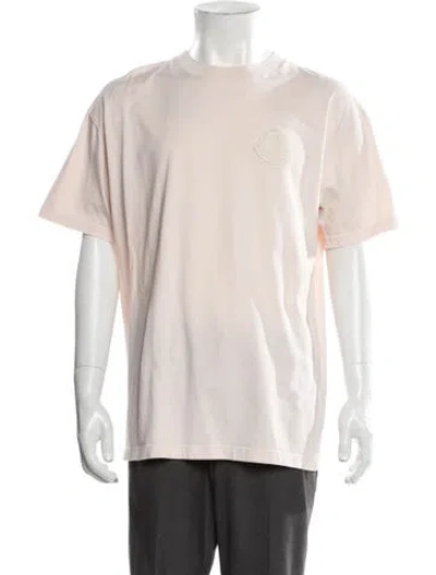 Pre-owned Moncler Crew Neck Short Sleeve T-shirt In Pink