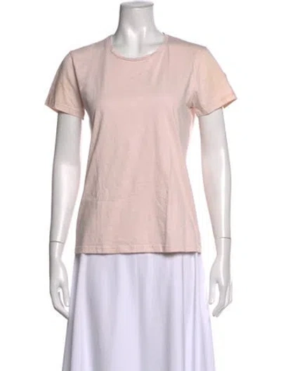 Pre-owned Moncler Crew Neck Short Sleeve T-shirt In Pink