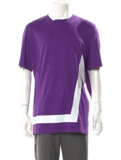 Pre-owned Moncler Crew Neck Short Sleeve T-shirt In Purple