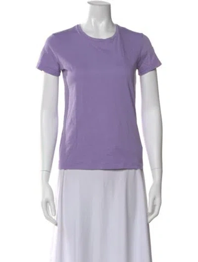 Pre-owned Moncler Crew Neck Short Sleeve T-shirt In Purple