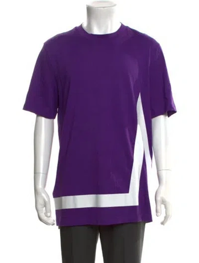 Pre-owned Moncler Crew Neck Short Sleeve T-shirt In Purple
