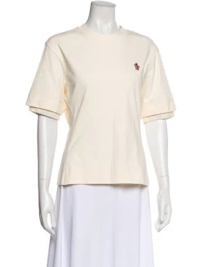 Pre-owned Moncler Crew Neck Short Sleeve T-shirt W/ Tags In Neutral