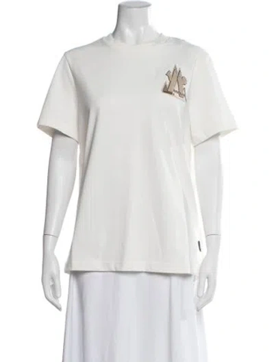 Pre-owned Moncler Crew Neck Short Sleeve T-shirt W/ Tags In White