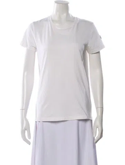 Pre-owned Moncler Crew Neck Short Sleeve T-shirt In White