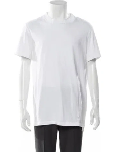 Pre-owned Moncler Crew Neck Short Sleeve T-shirt In White