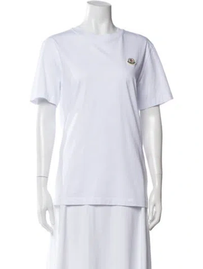 Pre-owned Moncler Crew Neck Short Sleeve T-shirt In White