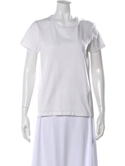 Pre-owned Moncler Crew Neck Short Sleeve T-shirt In White