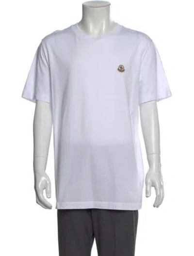 Pre-owned Moncler Crew Neck Short Sleeve T-shirt In White