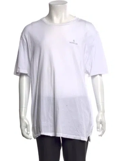 Pre-owned Moncler Crew Neck Short Sleeve T-shirt In White