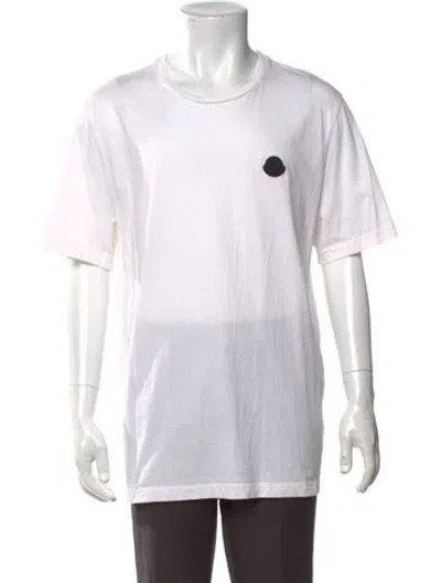 Pre-owned Moncler Crew Neck Short Sleeve T-shirt In White