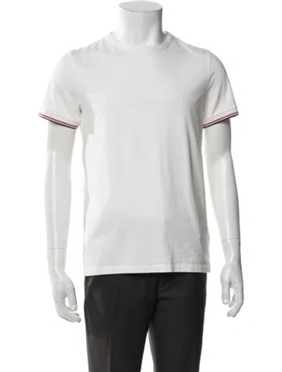 Pre-owned Moncler Crew Neck Short Sleeve T-shirt In White