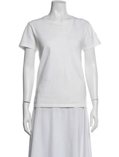Pre-owned Moncler Crew Neck Short Sleeve T-shirt In White