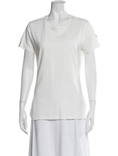 Pre-owned Moncler Crew Neck Short Sleeve T-shirt In White