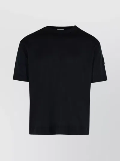 Moncler Crew Neck Short Sleeves Sweater In Black