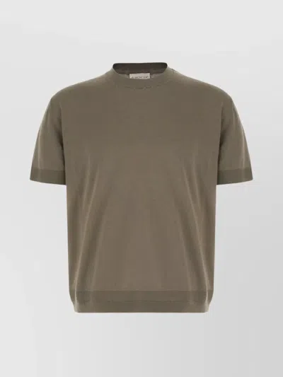 MONCLER CREW NECK SILK BLEND SWEATER