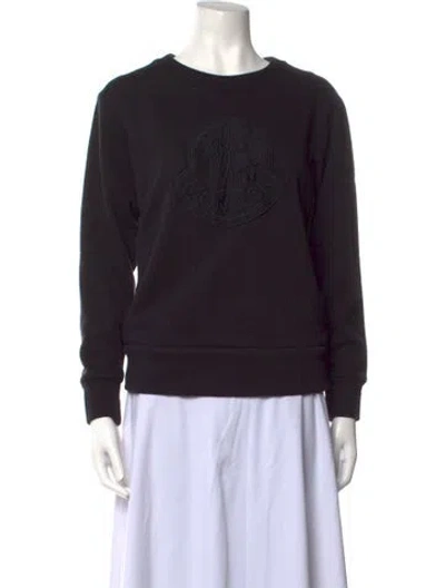 Pre-owned Moncler Crew Neck Sweater In Black