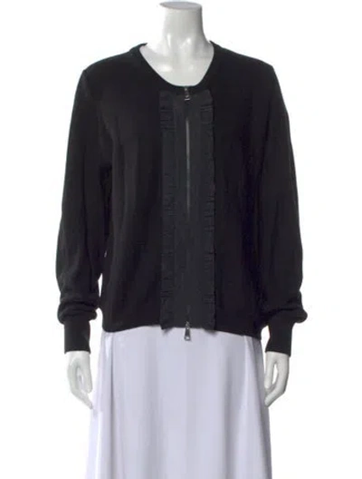 Pre-owned Moncler Crew Neck Sweater In Black