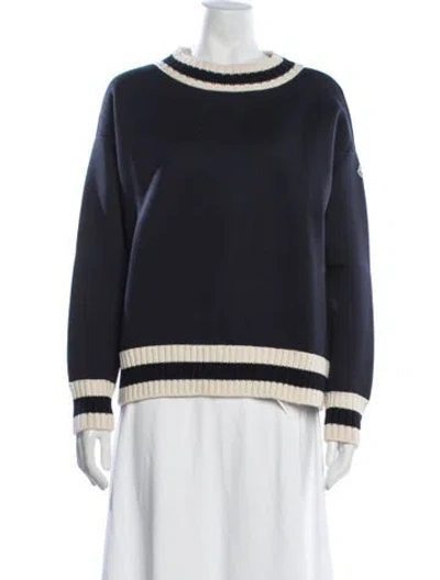 Pre-owned Moncler Crew Neck Sweater In Blue