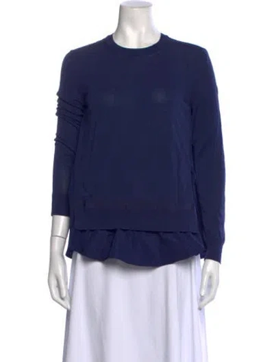 Pre-owned Moncler Crew Neck Sweater In Blue