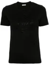 Moncler Rhinestone-logo T-shirt In Black