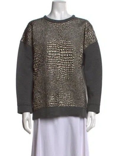 Pre-owned Moncler Crew Neck Sweater In Gray