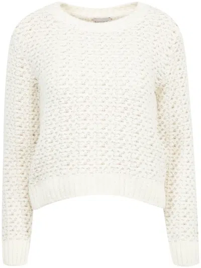 Moncler Crew-neck Sweater In Neutrals