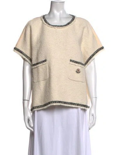 Pre-owned Moncler Crew Neck Sweater In Neutrals