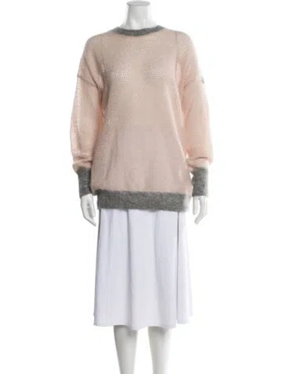 Pre-owned Moncler Crew Neck Sweater In Pink