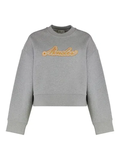Moncler Crew-neck Sweatshirt In Gray
