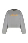 Moncler Crew Neck Sweatshirt In Cotton In Gray