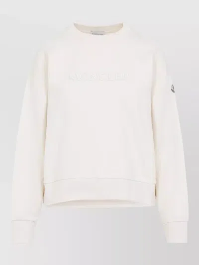 MONCLER CREW NECK SWEATSHIRT LONG SLEEVES RIBBED TRIMS