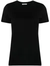 Moncler Logo Cotton T-shirt In Black